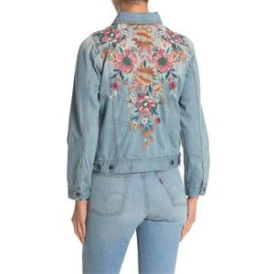 Johnny Was New Nena Embroidered Denim Jacket